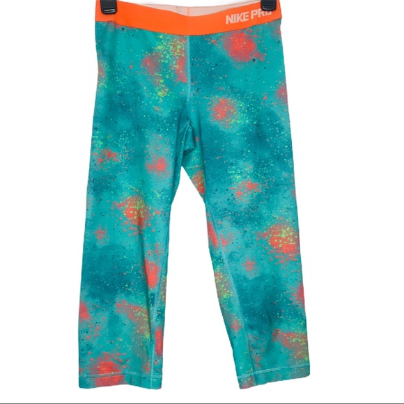 Nike Pants - Nike Pro paint splatter print compression …